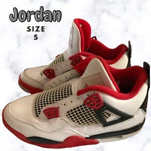 Boys Red White & Black Jordans 6's  Size 5Y